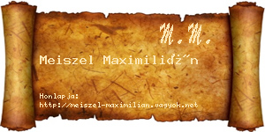 Meiszel Maximilián névjegykártya